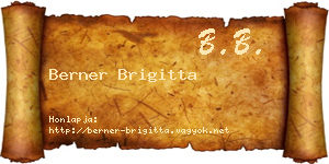 Berner Brigitta névjegykártya
